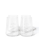 Set of four Milia Matcha glasses with white Milia Matcha