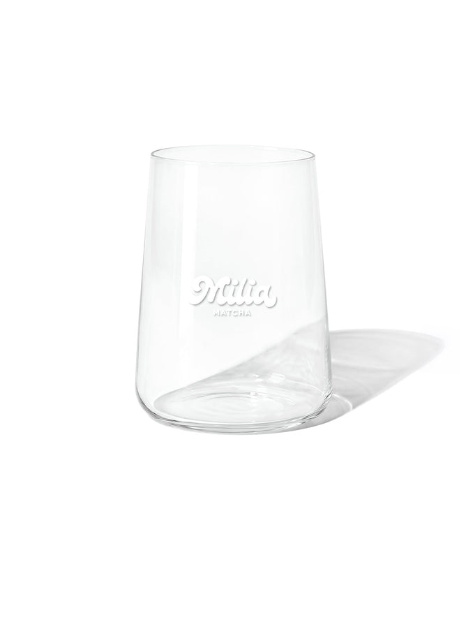 Milia Matcha -Glas mit weißem Milia Matcha