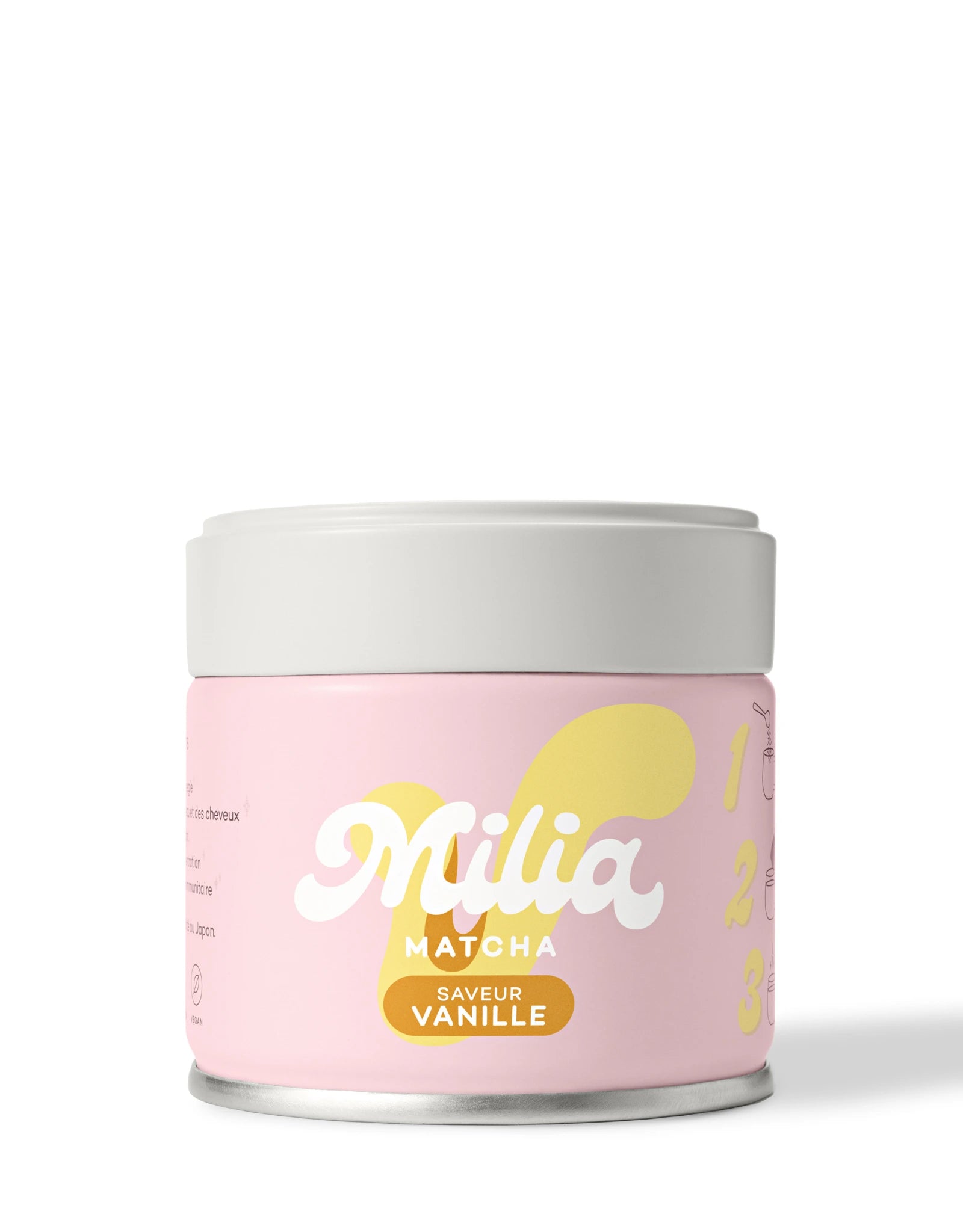 Canette matcha cérémonie saveur vanille Milia Matcha 30g